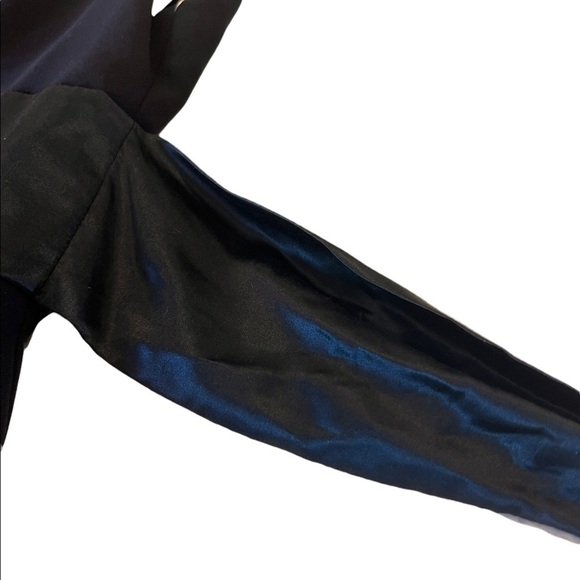 Maggy London Silk Sash Pleated Scoop Neck Sleeveless Evening Dress LBD - Picture 11 of 13